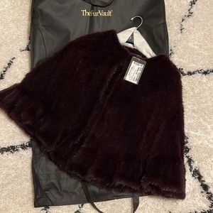 Real Mink Fur Cape